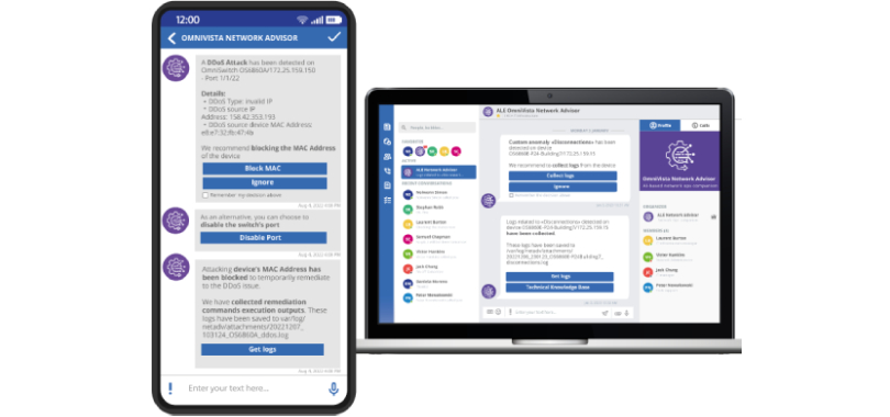 OmniVista Network Advisor, AI-based network ops companion.