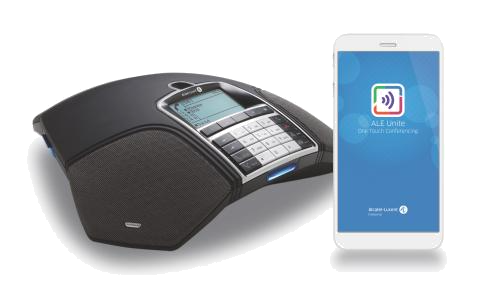 8135s conferencing phone with the ALE unite app